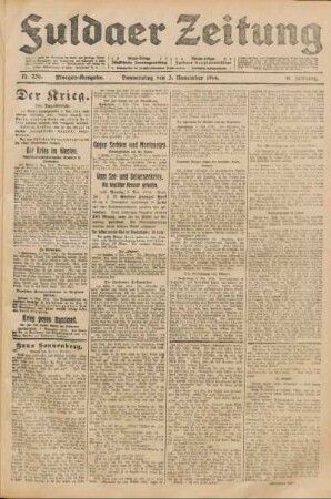 Ausgabe vom Donnerstag, den 05. November 1914.