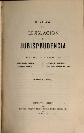 Revista de legislación y jurisprudencia, 4. 1870