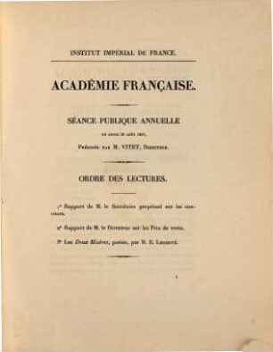 Séance publique annuelle. 1857