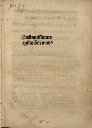 Modus epistulandi