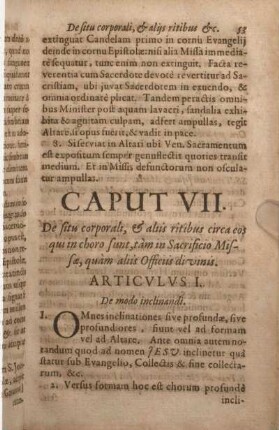 Articvlvs I. De modo inclinandi.
