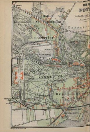 Karte: Umgebung von Potsdam (1:25.000)