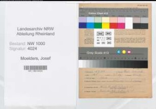 Entnazifizierung Josef Moelders, geb. 01.07.1903 (Schmied)