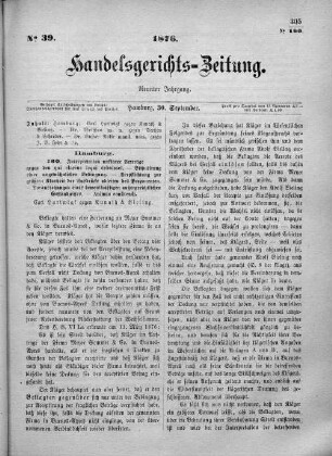 No. 39. 30. September 1876