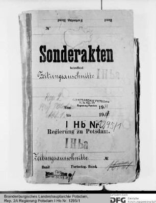 Zeitungsausschnitte über ur- und frühgeschichtliche Funde