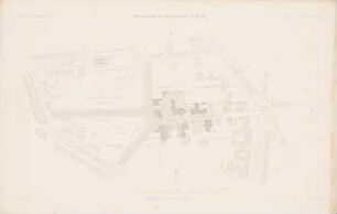 Wohngebäude Viktoriastraße, Berlin: Lageplan (aus: Atlas zur Zeitschrift für Bauwesen, hrsg. v. G. Erbkam, Jg. 8, 1858)