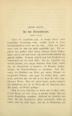 Fünftes Kapitel. In der Franzosenzeit. 1806-1808