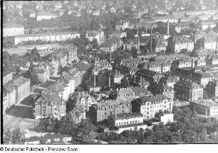 Dresden Pieschen /Trachenberge mit Trachenberger Platz (links)