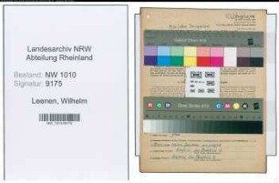Entnazifizierung Wilhelm Leenen , geb. 16.01.1906 (Arbeiter)