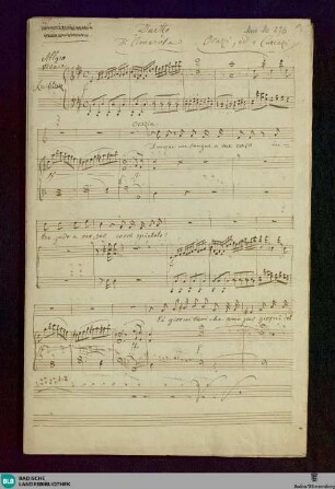 Gli Orazi ed i Curiazi. Excerpts. Arr - Don Mus.Ms. 276 : V (2), pf
