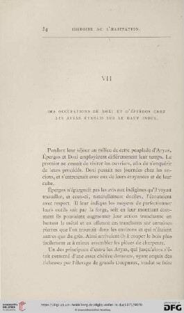 VII. Des occupations de Doxi et d'Épergos chez les Aryas établis sur le haut Indus