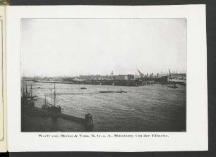Werft von Blohm & Voss, K. G. a. A., Hamburg, von der Elbseite.