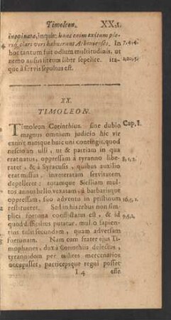 XX. Timoleon.