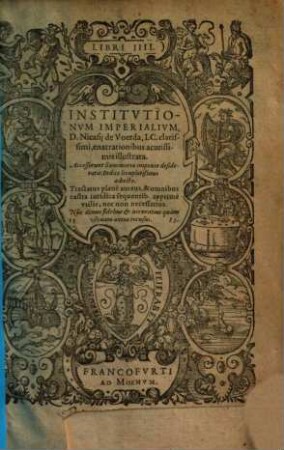 Libri IIII. Institvtionvm Imperialivm,