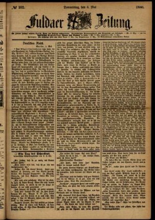 Ausgabe vom Donnerstag, den 06. Mai 1886.