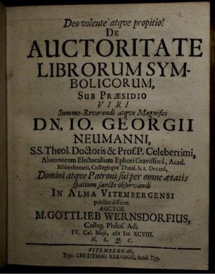 De Auctoritate Librorum Symbolicorum