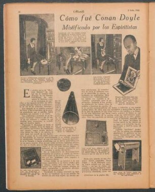 Cómo fué Conan Doyle mistificado por los espiritistas