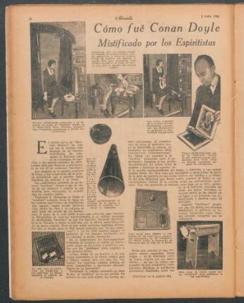 Cómo fué Conan Doyle mistificado por los espiritistas