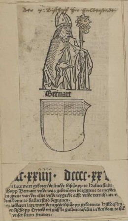 Bildnis des Bernhard von Hadmersleben, Bischof von Halberstadt