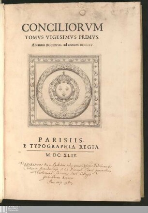 Tomvs Vigesimvs Primvs: Ab anno DCCCXVII. ad annum DCCCLV.