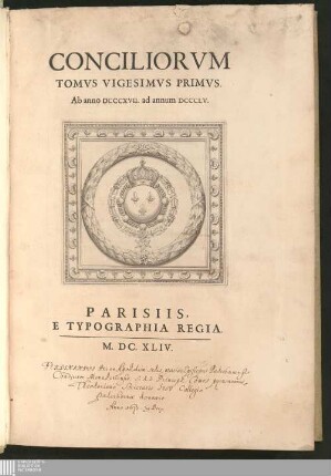 Tomvs Vigesimvs Primvs: Ab anno DCCCXVII. ad annum DCCCLV.