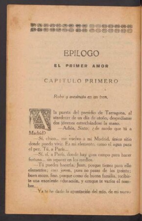 Epílogo - El primer amor