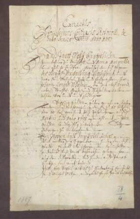 Gültbrief des Hans Jakob Heckh zu Bauschlott gegen die geistliche Verwaltung zu Pforzheim über 40 fl.