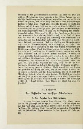 20. Abschnitt. Die Geschichte des deutschen Schulwesens