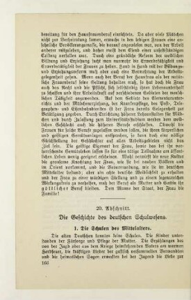 20. Abschnitt. Die Geschichte des deutschen Schulwesens