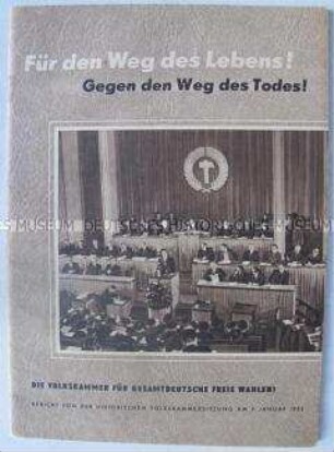 Dokumentation zur Sitzung der Volkskammer am 9. Januar 1952