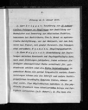 Sitzung am 8. Januar 1924.