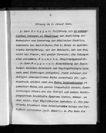 Sitzung am 8. Januar 1924.