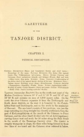 Chapter I. Physical description