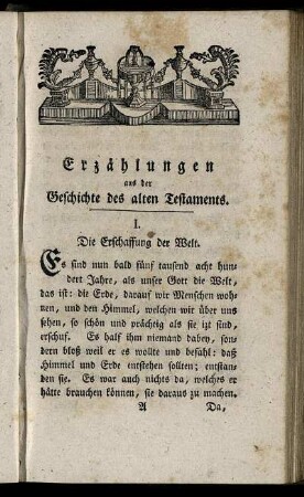 I. Die Erschaffung der Welt. - V. Chams Sünde wider seinen Vater.