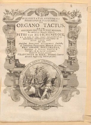 Diss. anat. phys. inaug. de organo tactus