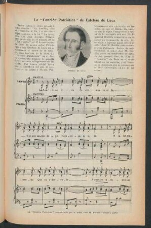 La "Canción Patriótica" de Esteban de Luca