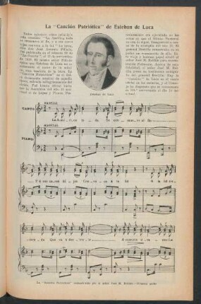 La "Canción Patriótica" de Esteban de Luca