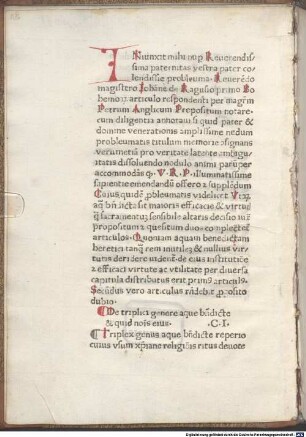 Tractatus de aqua benedicta