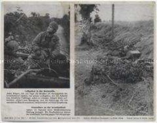Bildtafel mit Pressefotos aus dem Zweiten Weltkrieg als Beilage der "Niedersächsischen Tageszeitung" (Serie 1628b, Bild 7)