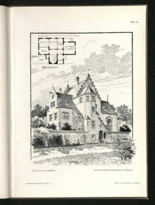 Tafel 95: Entwurf zu einem Landhaus