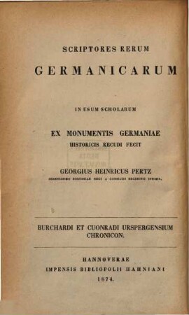 Burchardi et Cuonradi Urspergensium chronicon