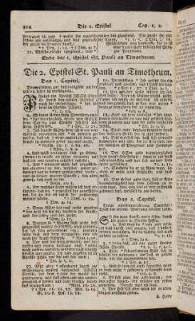 214-216, 16. Die 2. Epistel St. Pauli an den Timotheum