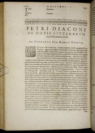 Petri Dianconi De Notis Litterarum more Romano Liber