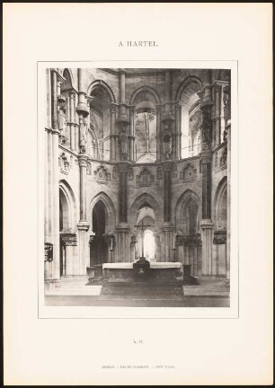 Dom, Magdeburg: Innenansicht Chor (aus: Architekton. Details u. Ornamente der kirchlichen Baukunst in den Stilarten d. Mittelalters, 1. Serie, 1896)