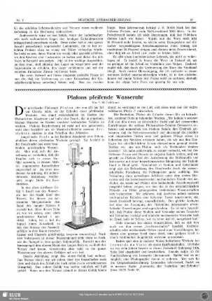 Platons pfeifende Wasseruhr