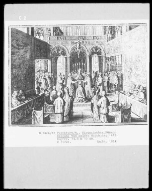 Krönung von Kaiser Matthias I. im Dom zu Frankfurt