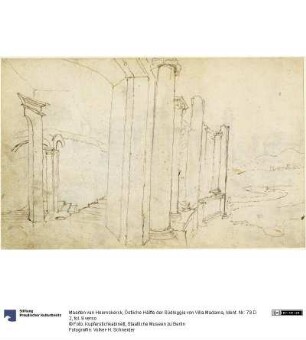 Östliche Hälfte der Südloggia von Villa Madama