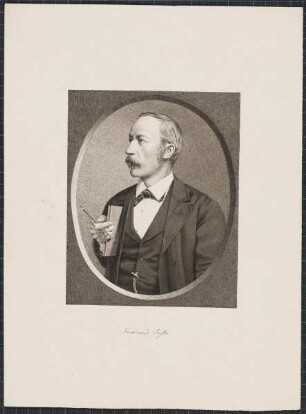 Icones Professorum Marpurgensium — Bildnis des Ferdinand Wilhelm Jakob Justi (1837-1907), Selbstbildnis