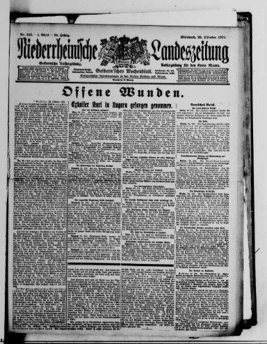 Titelseite einer Zeitung