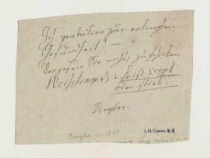 Brief von Johann Georg Riegler an Joseph Heller